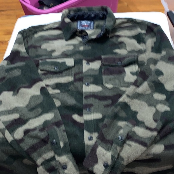 Company Eighty One Men XL camouflage fleece shacket shirt good clean condition - Picture 5 of 9